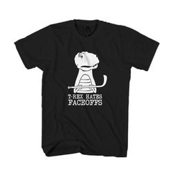 t-rex hates faceoffs funny hockey tampa bay lightning man&8217s t-shirt