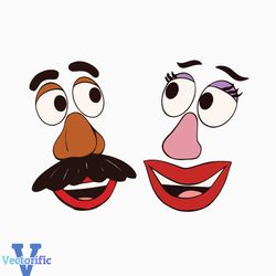 Funny Mr Potato and Ms Potato Head Couple SVG Download