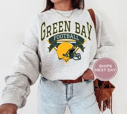 Limited Green Bay Football Sweatshirt, Vintage Green Bay Crewneck, Green Bay Sweatshirt, Green Bay Varsity Sweatshirt, G