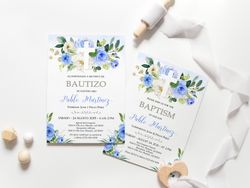 Invitacion Bautizo, Baptism invitations in Spanish, Bautizo Invitations, Boy baptism invitation, Bautizo Invitacion