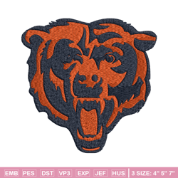 Chicago Bears Embroidery Design, Logo Embroidery, NCAA Embroidery, Embroidery File, Logo shirt, Digital download