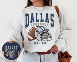 Vintage Dallas Football T-Shirt  Sweatshirt, Cowboy Sweatshirt, Vintage Style Dallas Football Shirt, Dallas Fans Gift