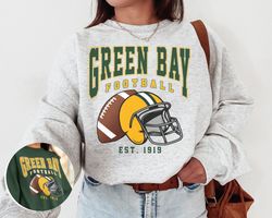 Vintage Green Bay Football Crewneck Sweatshirt  T-Shirt, Packers Sweatshirt, Vintage Style Green Bay Shirt, Green Bay Fa