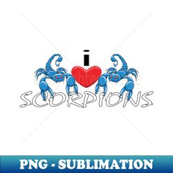 I Heart Scorpions - High-Resolution PNG Sublimation File - Perfect for Creative Projects