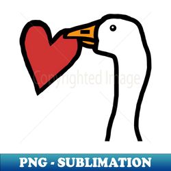 Game Goose Stealing a Heart on Valentines Day Portrait - Premium Sublimation Digital Download - Vibrant and Eye-Catching Typography