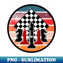 Chess Retro Sunset - Vintage Sublimation PNG Download - Perfect for Sublimation Art