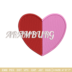 Heart embroidery design, heart embroidery, logo design, embroidery file, logo shirt, Digital download.