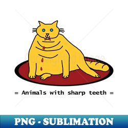 animals with sharp teeth halloween horror chonk cat - stylish sublimation digital download - create with confidence