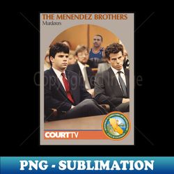 Menendez Brothers Basketball Card Reversed with Mark Jackson - Decorative Sublimation PNG File - Perfect for Sublimation Mastery