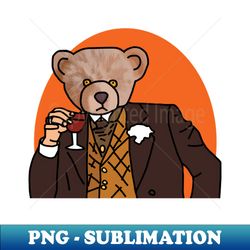 memes fun portrait of bear drinking wine - creative sublimation png download - defying the norms