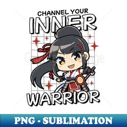 CHIBI SAMURAI GIRL - Premium Sublimation Digital Download - Boost Your Success with this Inspirational PNG Download