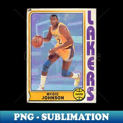 Retro Magic Basketball Trading Card - Signature Sublimation PNG File - Add a Festive Touch to Every Day