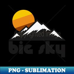 Retro Big Sky Montana  Tourist Souvenir Travel Design - Digital Sublimation Download File - Capture Imagination with Every Detail