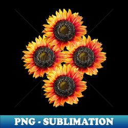 Painted Sunflower Bouquet - Decorative Sublimation PNG File - Perfect for Sublimation Art