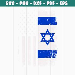 USA Israel Flag Support For Israel SVG Digital Cricut File
