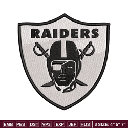Las Vegas Raiders logo Embroidery, NFL Embroidery, Sport embroidery, Logo Embroidery, NFL Embroidery design