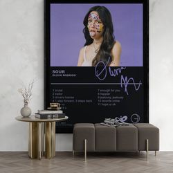 Olivia Rodrigo Sour Poster, Olivia Rodrigo album poster, minimalist poster, digital download.jpg
