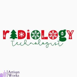 Radiology Technologist Christmas Tree SVG For Cricut Files