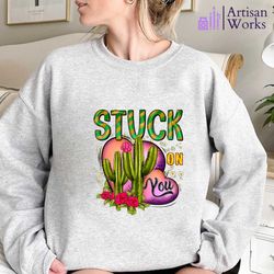 Stuck On You Cactus PNG file, Happy Valentine Png