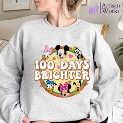 100 DAYS BRIGHTER SVG PNG, 100 Days Of School Png Svg
