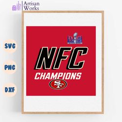 San Francisco 49ers 2023 NFC Champions Iconic SVG