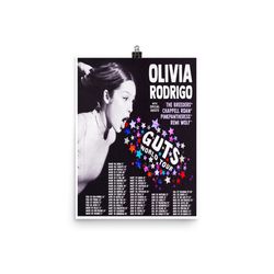 Olivia Rodrigo Guts world tour poster, Olivia rodrigo album poster, GUTS tour merch.jpg