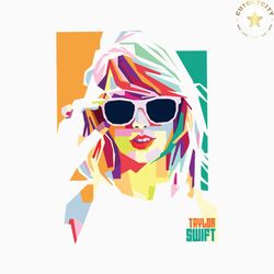 Vintage Taylor Swift Wears Glasses SVG Graphic Design File