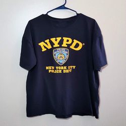 NYPD &8211 New York Police Licensed Men T-shirt Size 3XL Men&8217s Round Neck Short Sleeves Cotton T-shirt