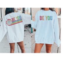 TRENDY Be You Skeleton Rainbow PNG Print File for Sublimation Or Print, Retro Sublimation, LGBTQ Sublimation, Gay Pride,