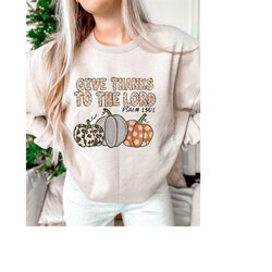 TRENDY Fall Pumpkin Stack PNG, Fall PNG, Retro Fall Png, Trendy Fall Shirt Design, Give Thanks To The Lord, Leopard Pump
