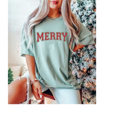 Retro Merry Christmas Png, Distressed Merry Varsity Sublimation Design Downloads, Christmas Shirt Design, Digital Downlo