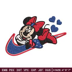 Nike x minnie Embroidery Design, Mickey Embroidery, Nike Embroidery, Embroidery File, Logo shirt, Digital download