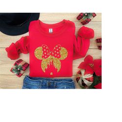 Christmas Minnie and Mickey Sweatshirt, Christmas Sweater, Christmas Disney Sweater, Christmas Family Sweater, Personali