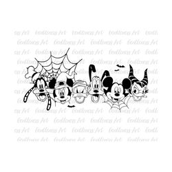 Mouse And Friends Halloween, Halloween Costume Svg, Spooky Vibes Svg, Trick Or Treat Svg