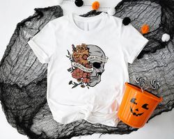Kinda Emotional Kinda Emotionless Shirt PNG, Halloween Gift, Floral Skull TShirt PNG, Dead Inside Tee, Flower Skull Be K