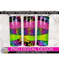 Rainbow Bright Black Tumbler PNG Print Files for 20 oz Sublimation Tumbler, Vintage, Tumbler Wrap, Boho, Colorful, Cup P