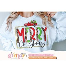 merry christmas box truck red png print file for sublimation or print, christmas sublimation, winter sublimation, holida