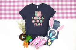 Chillin With My Peeps, Funny Easter Shirt PNG, Funny Peeps Tee, Easter Day Gift, Easter Bunny Shirt PNG, Family Easter S