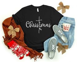 Christmas Faith Shirt PNG, Christmas Tee, Jesus Is the Reason, Faith Cross T-Shirt PNG, Christmas Gifts, Church Shirt PN