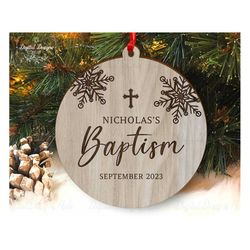 Personalized Baptism Ornament 2023, Christmas 2023 Religious Ornament, Baptism Gifts From Godmother, Baptism Gifts From