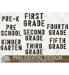 School Grade Half Camo Bundle of 8 PNG Print File for Sublimation Or Print, Printable, Virtual Teacher, Teaching Designs