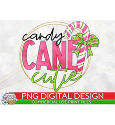 Candy Cane Cutie Pink & Green PNG Print File for Sublimation Or Print, Christmas Sublimation, Winter Sublimation, Holida