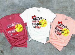 Biggest Fan Shirt PNGs, Softball Team Gifts, Custom Softball TShirt PNG, Personalized Little Sister Tee, Softball Cousin
