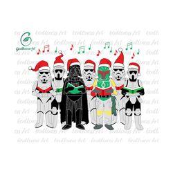 Singing In A Choir Christmas Svg, Xmas Svg, Holiday Season Svg, Christmas Character, Svg Png Files For Cricut Sublimation