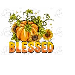 Blessed Pumpkin PNG | Hand Drawn | Sublimation Design