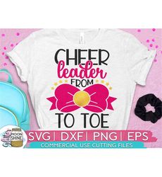 Cheerleader From Bow To Toe svg eps dxf png cutting files for silhouette cameo cricut, Cheerleading, Cheer, Mom, Coach,
