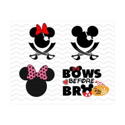 Bundle SVG Pirate Ears Mickey / Mouse Pirates svg/ Halloween T-shirt design / birthday svg Cricut Silhouette, Iron on Transfer, Clipart