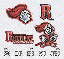 Rutgers Scarlet Knights SVG,PNG, Cameo Cricut Design Template Stencil Vinyl Decal Tshirt Transfer Iron on