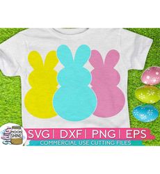 Pastel Easter Bunnies svg dxf png eps Files for Cutting Machines Cameo Cricut, Easter, Sublimation Designs, Funny Easter