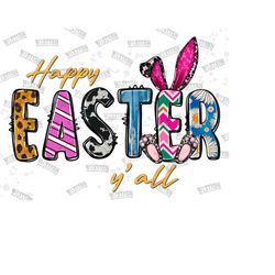 Happy Easter Y'all Png Sublimation Design,Happy Easter Day Png,Easter Png,western Easter png,Easter Rabbit Png,Rabbit Png,Leopard Png